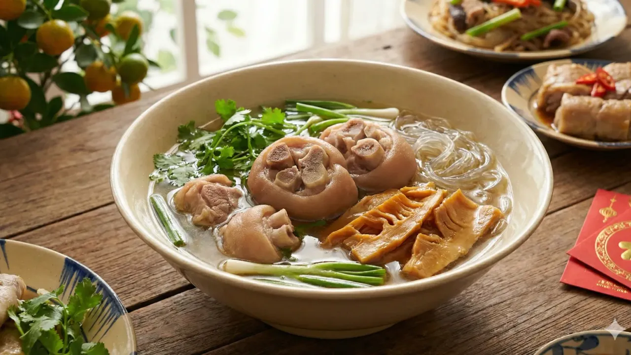 Traditional Hanoi Tết Bamboo Shoot Soup (Canh Măng)
