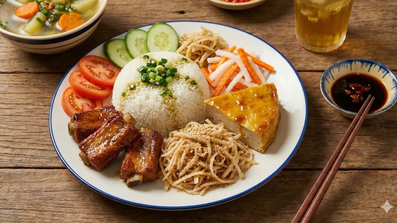 Vietnamese Vegetarian Broken Rice