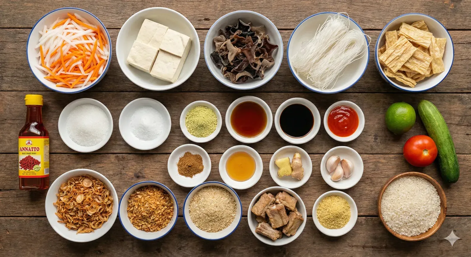 Ingredients for Cơm Tấm Chay