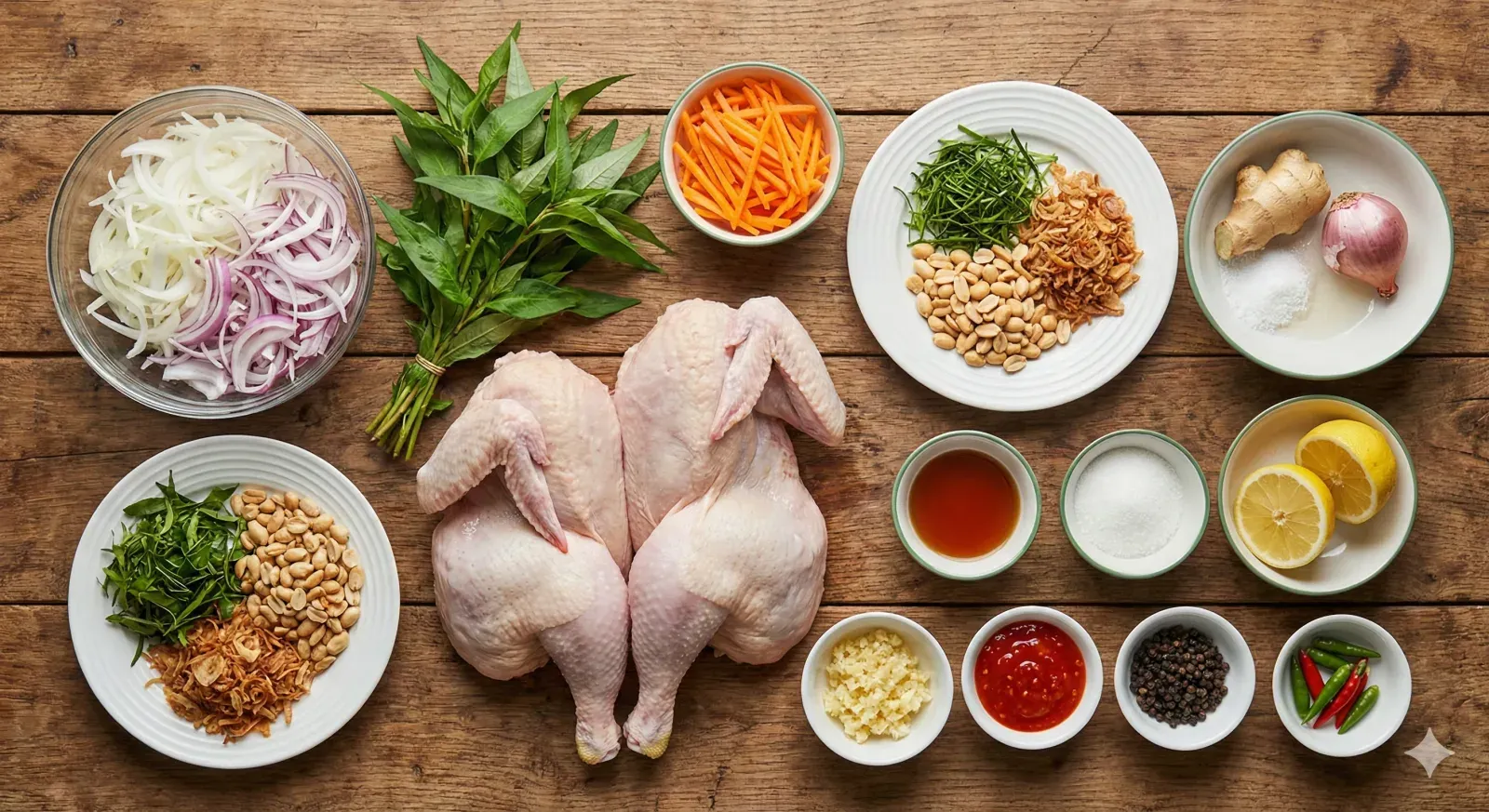 Ingredients for Vietnamese Chicken Salad