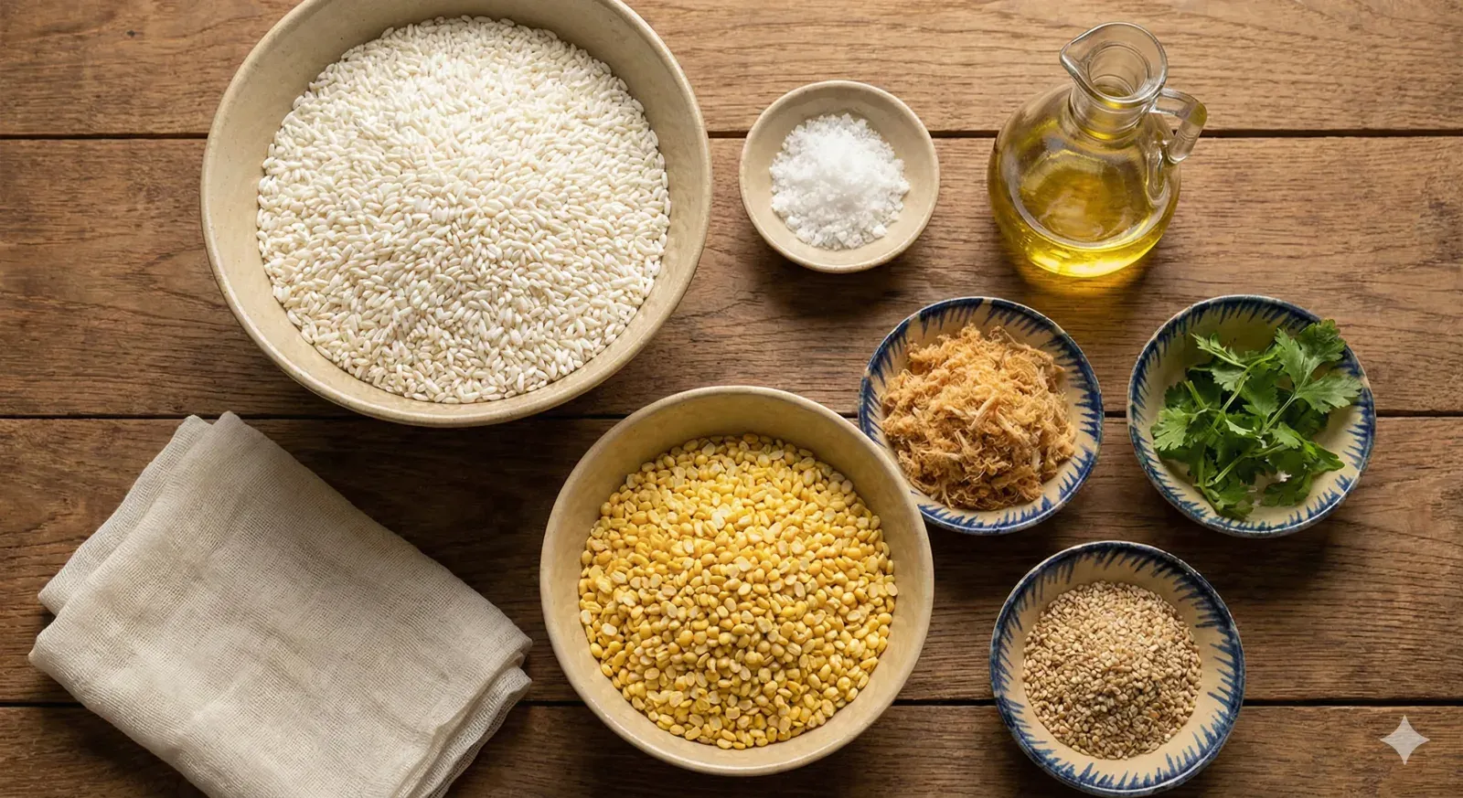 Ingredients for Vietnamese Mung Bean Sticky Rice