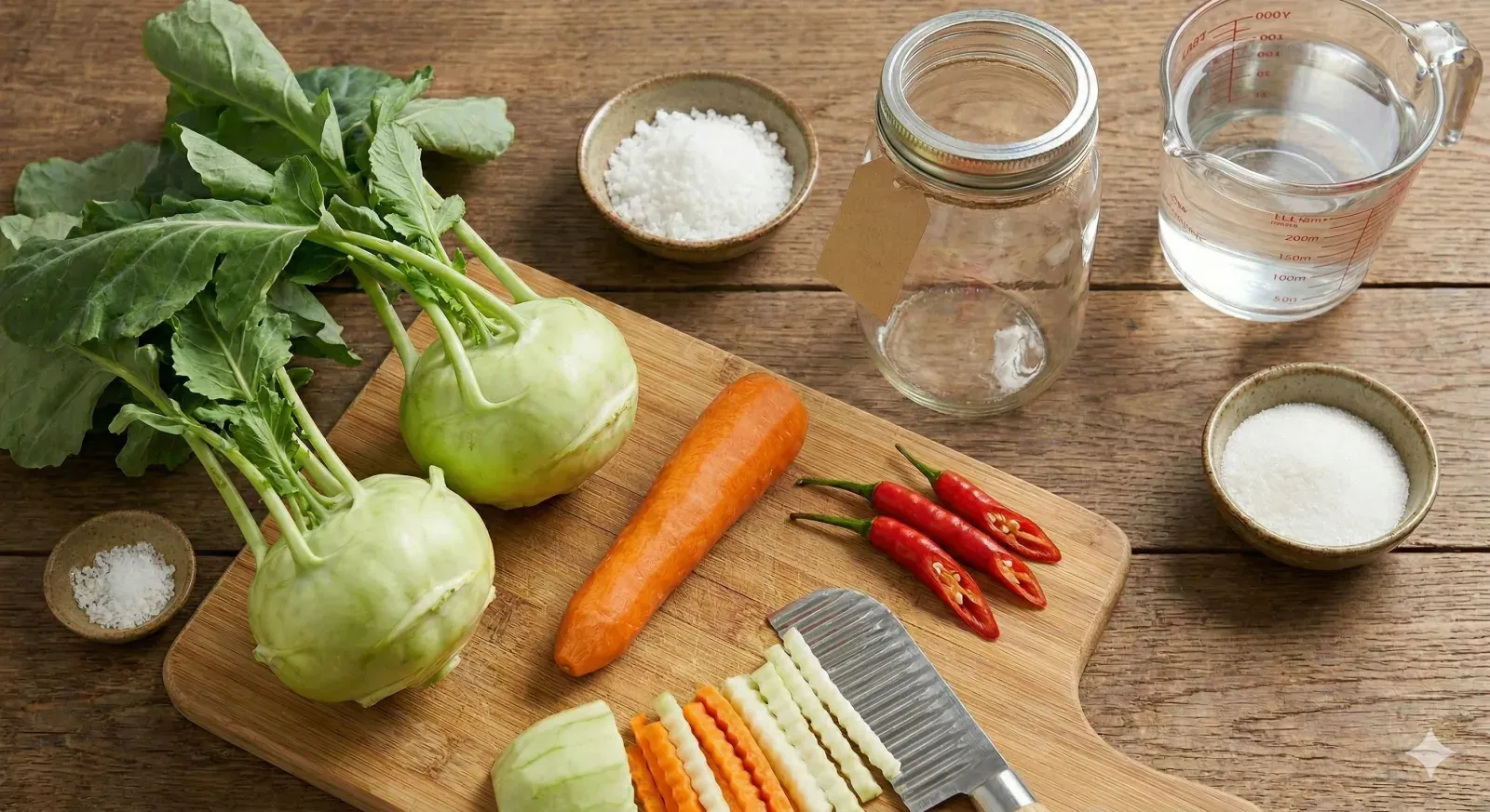 Ingredients for Vietnamese Pickled Kohlrabi