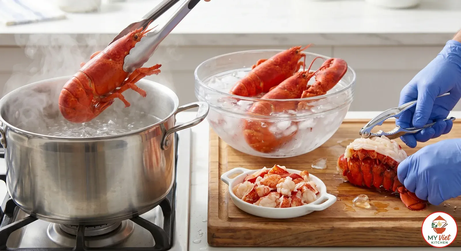 Step 1- Cook and Prepare the Lobster