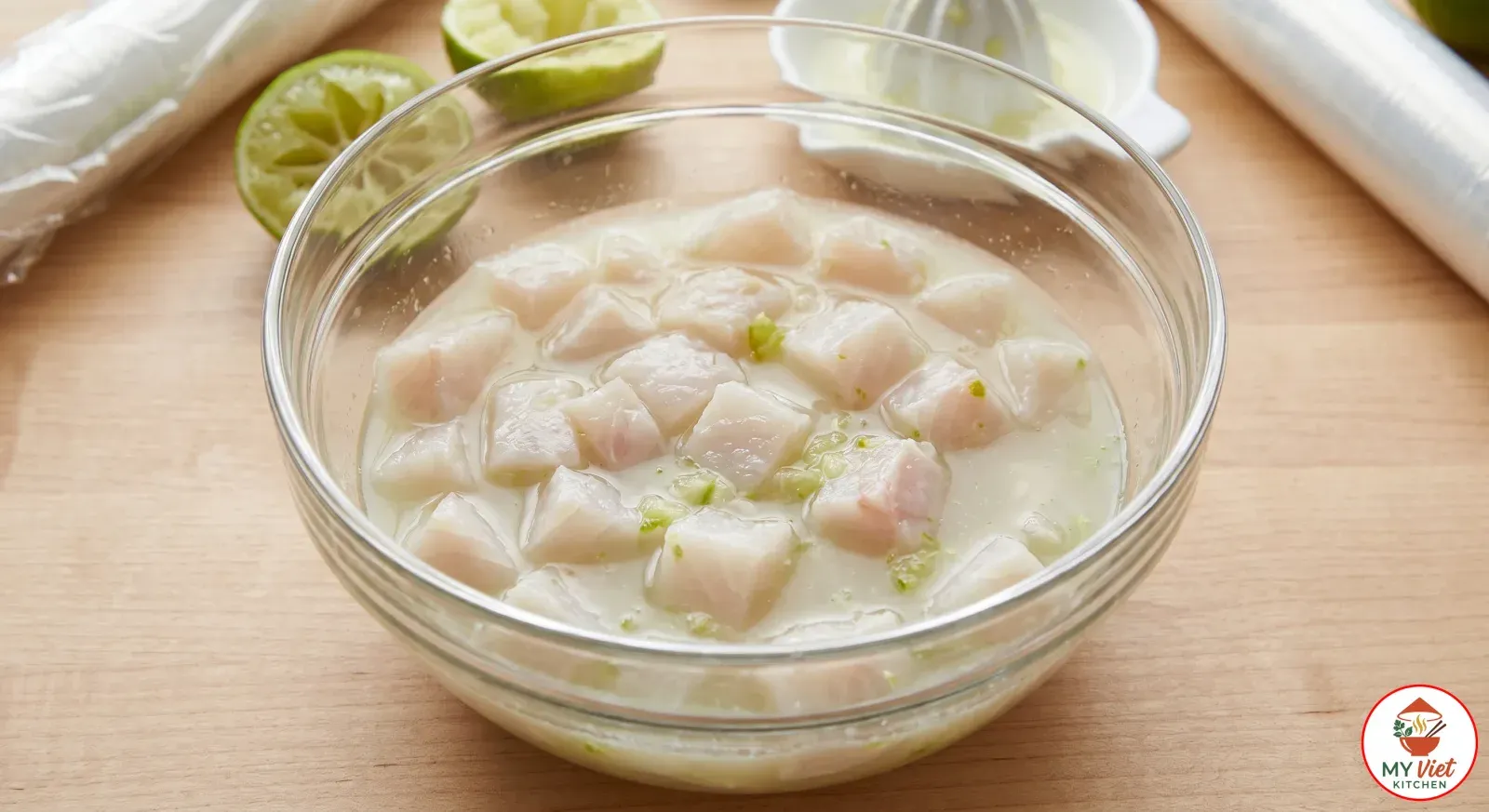 Step 1- Cure the Fish in Lime Juice