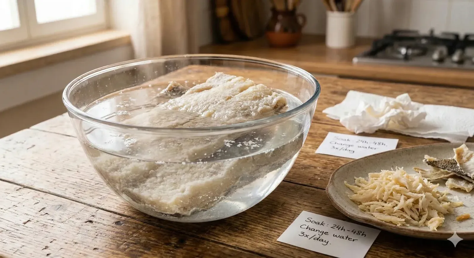 Step 1: Desalt the Cod