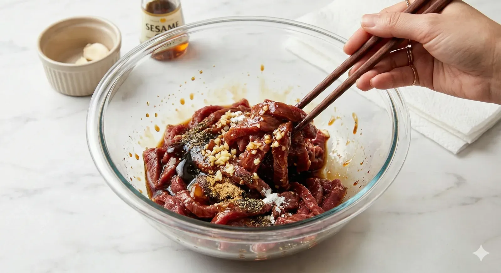 Step 1: Marinate the Beef