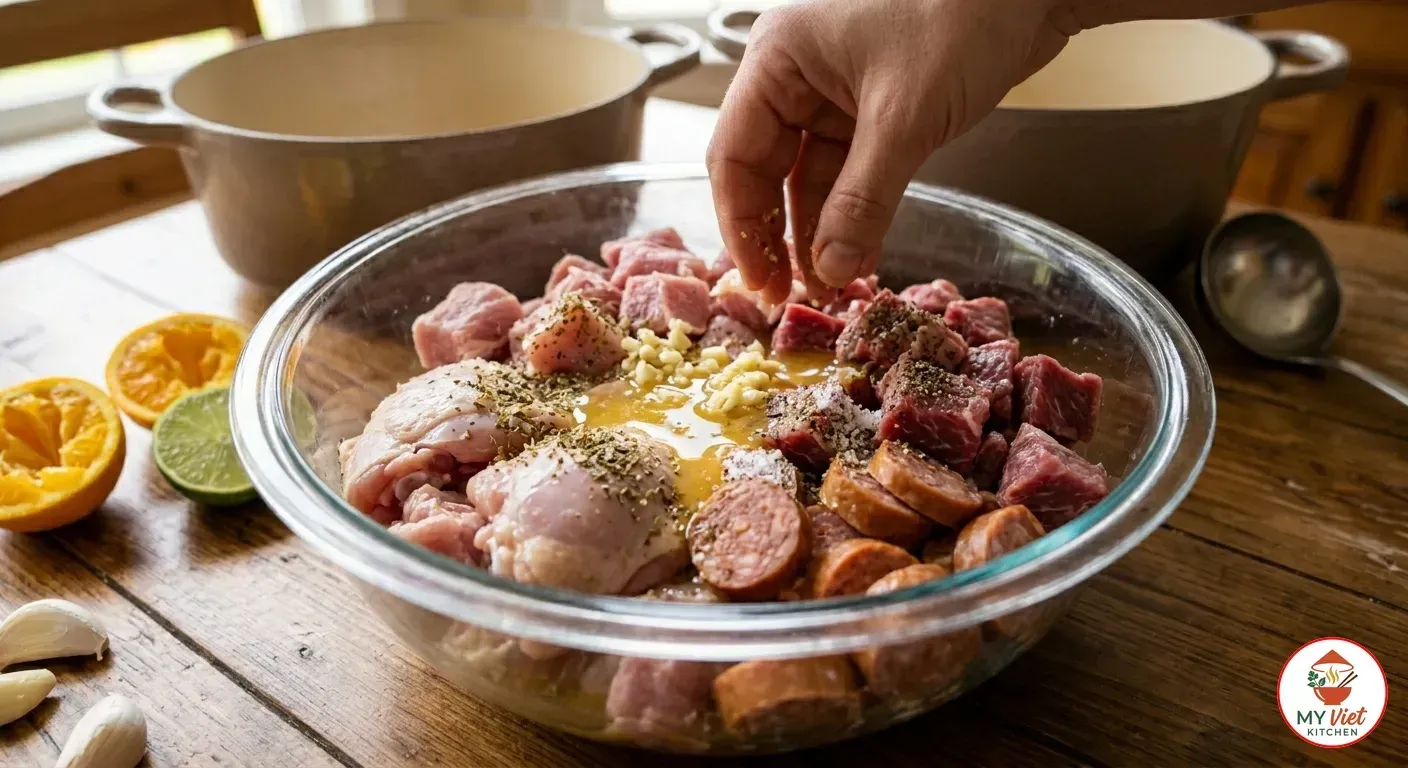Step 1- Marinate the Meats