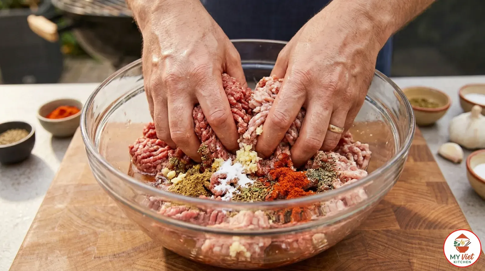 Step 1- Mix the Meat and Spices