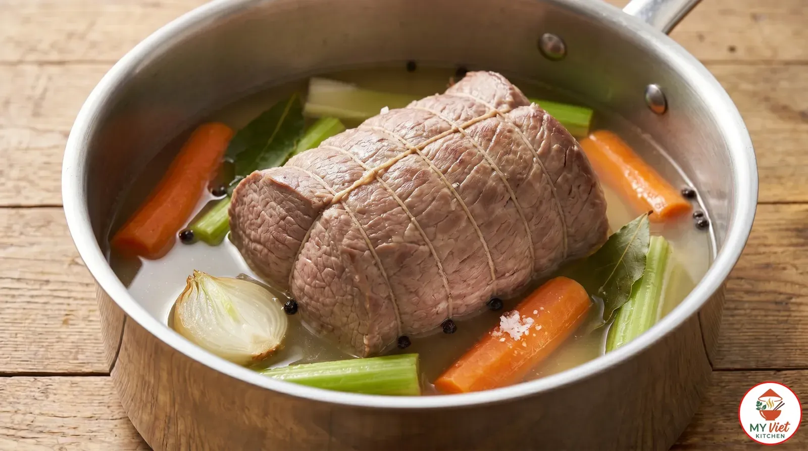 Step 1- Poach the Veal