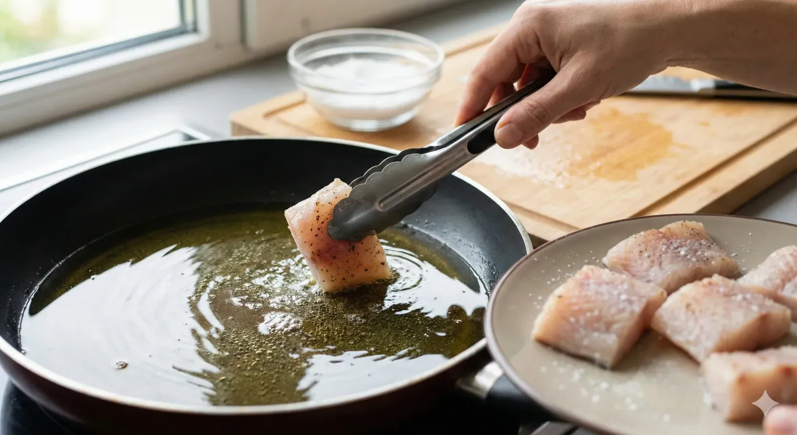 Crispy fried fish for Vietnamese Fish Vermicelli Soup (Bún Cá)