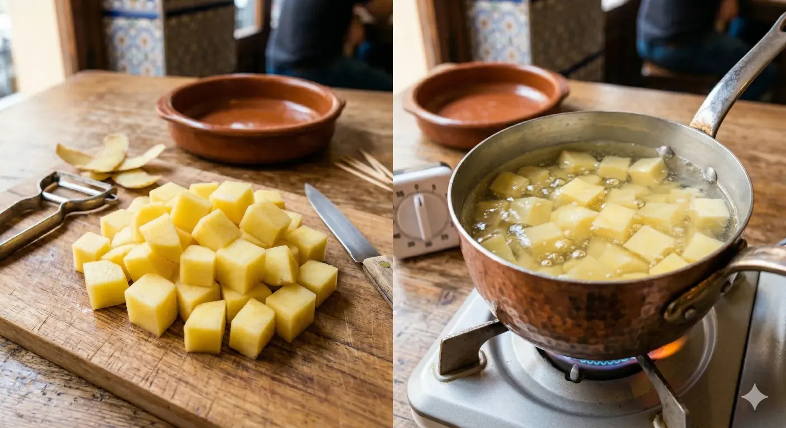 Step 1- Prepare and Parboil the Potatoes