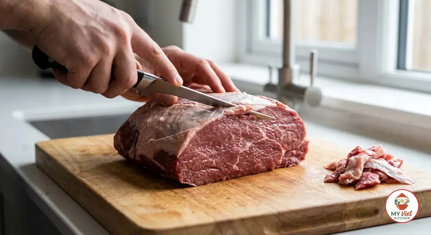 Step 1- Prepare and Trim the Beef