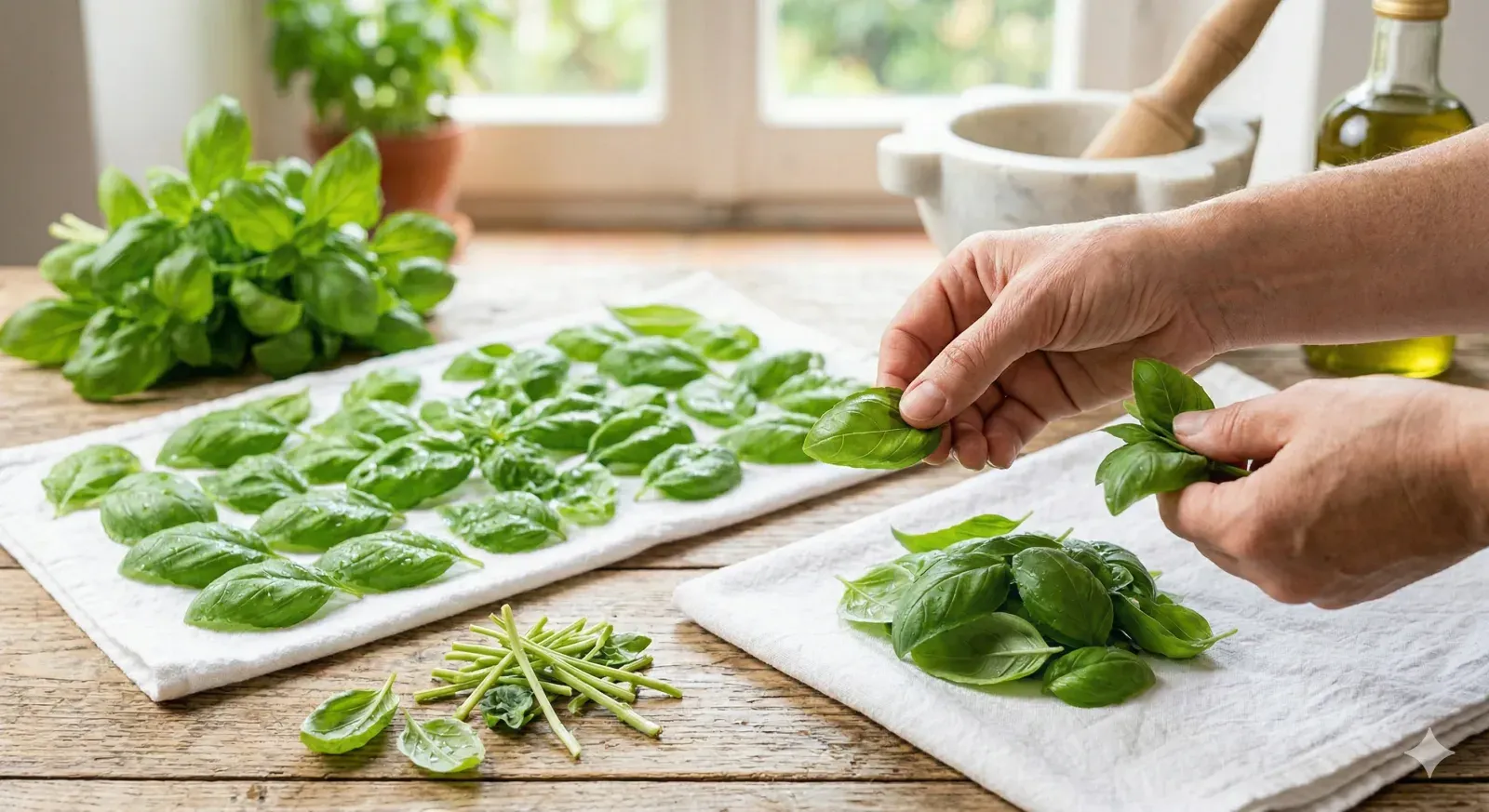 Step 1- Prepare the Basil