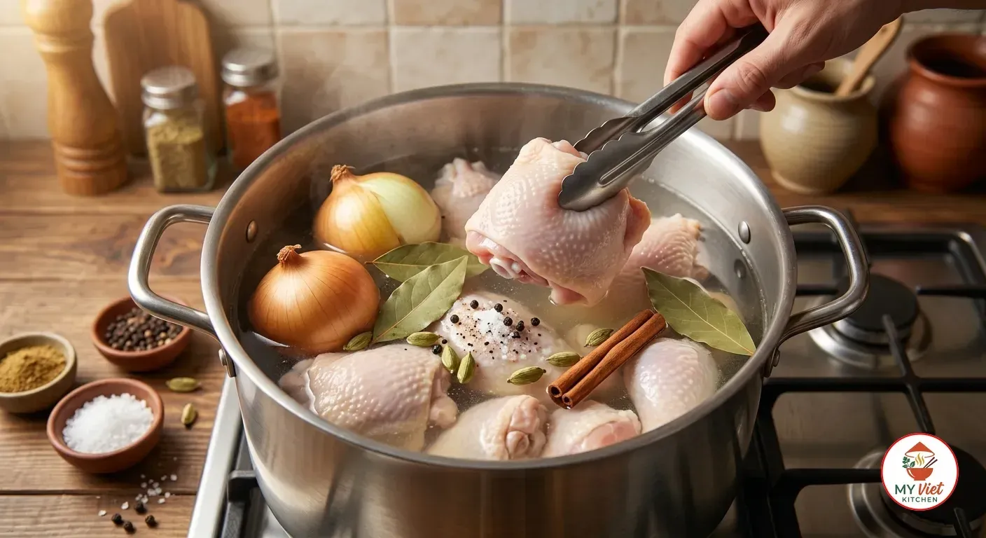 Step 1- Prepare the Chicken Broth