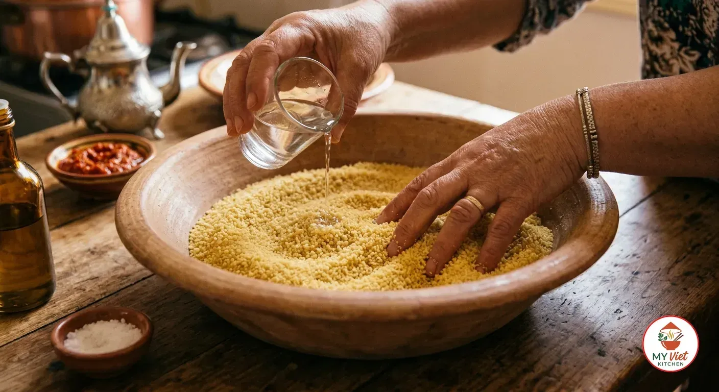 Step 1- Prepare the Couscous Grains