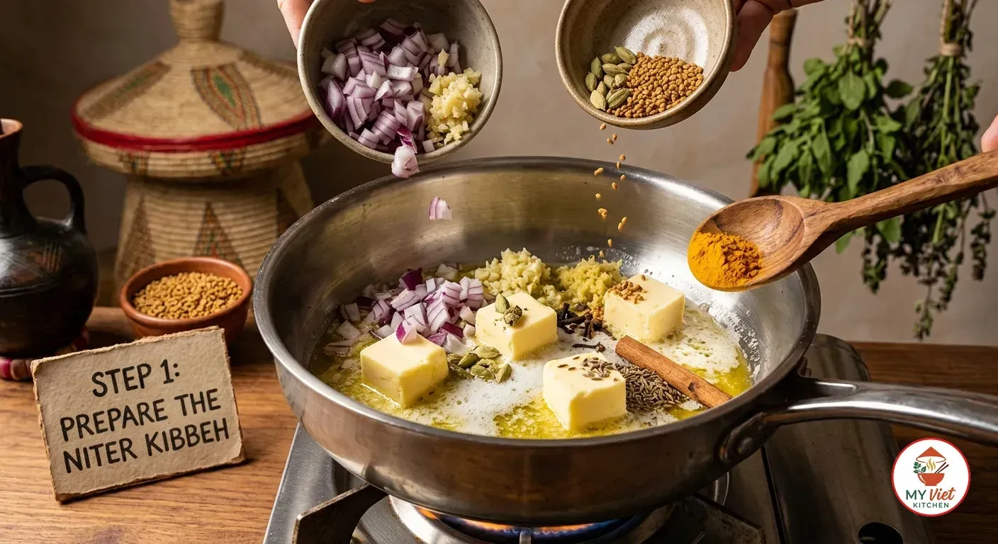 Step 1- Prepare the Niter Kibbeh