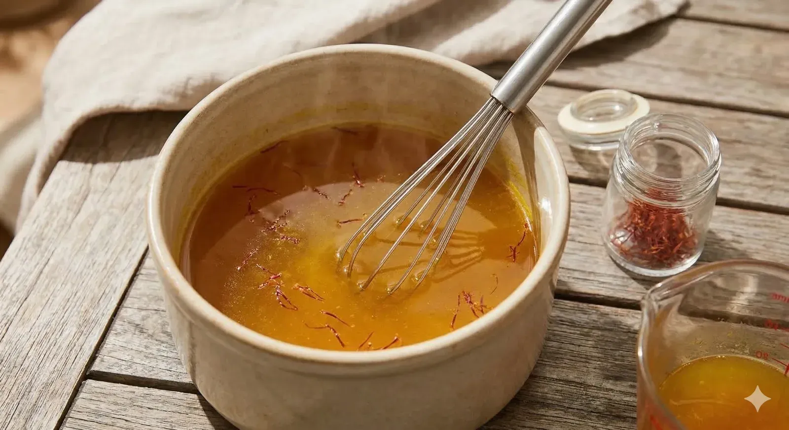 Step 1: Prepare the Saffron Broth
