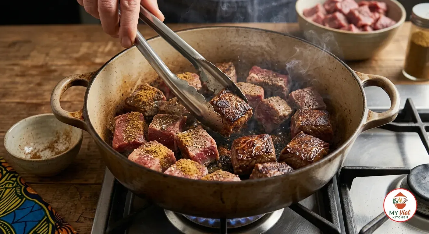 Step 1- Season and Brown the Beef