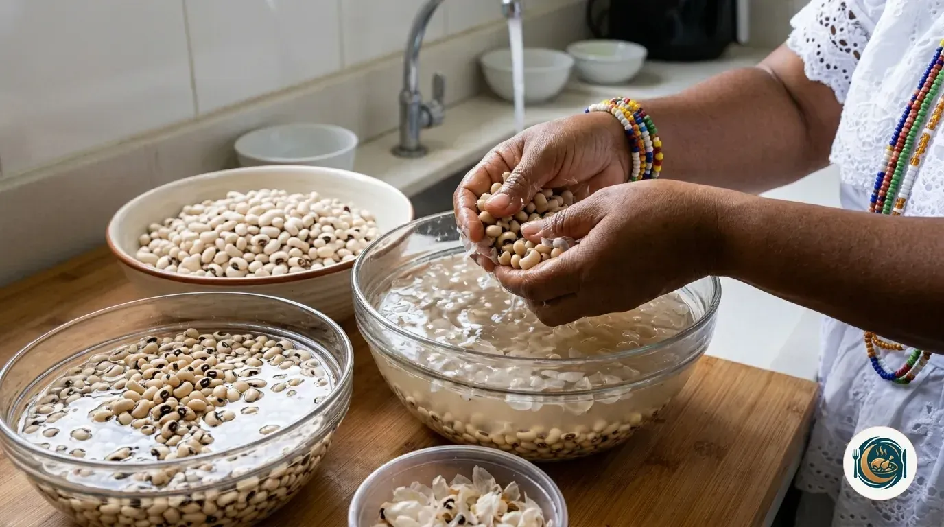Step 1- Soak and Peel the Black-Eyed Peas