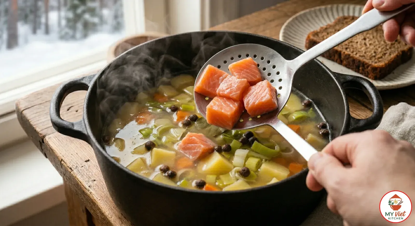 Step 2- Add the Salmon