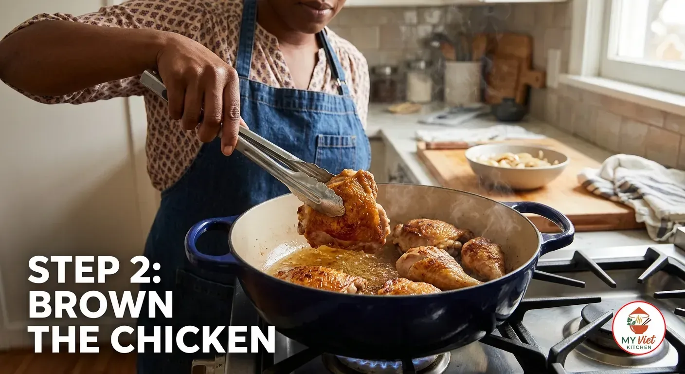 Step 2- Brown the Chicken
