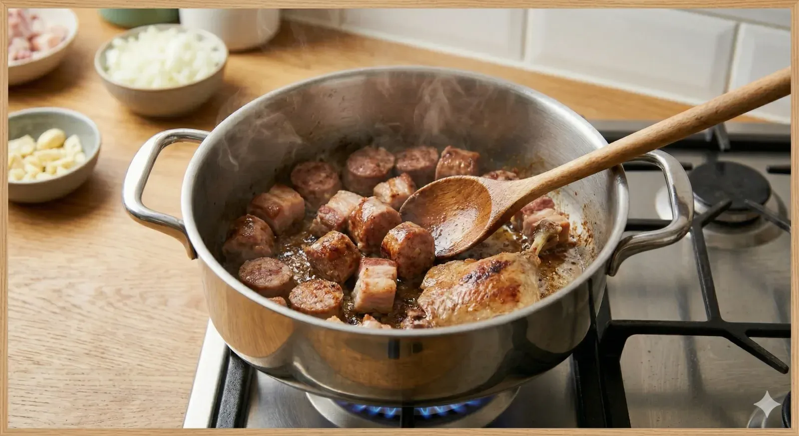 Step 2- Brown the Meats