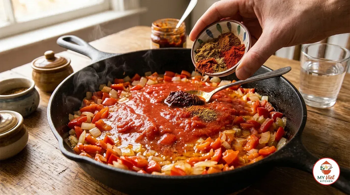 Step 2- Build the Spiced Tomato Sauce
