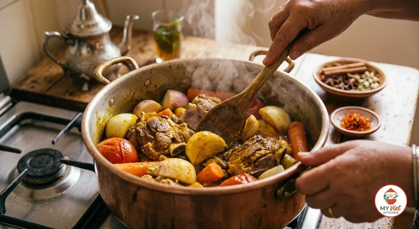 Step 2- Build the Vegetable and Lamb Broth