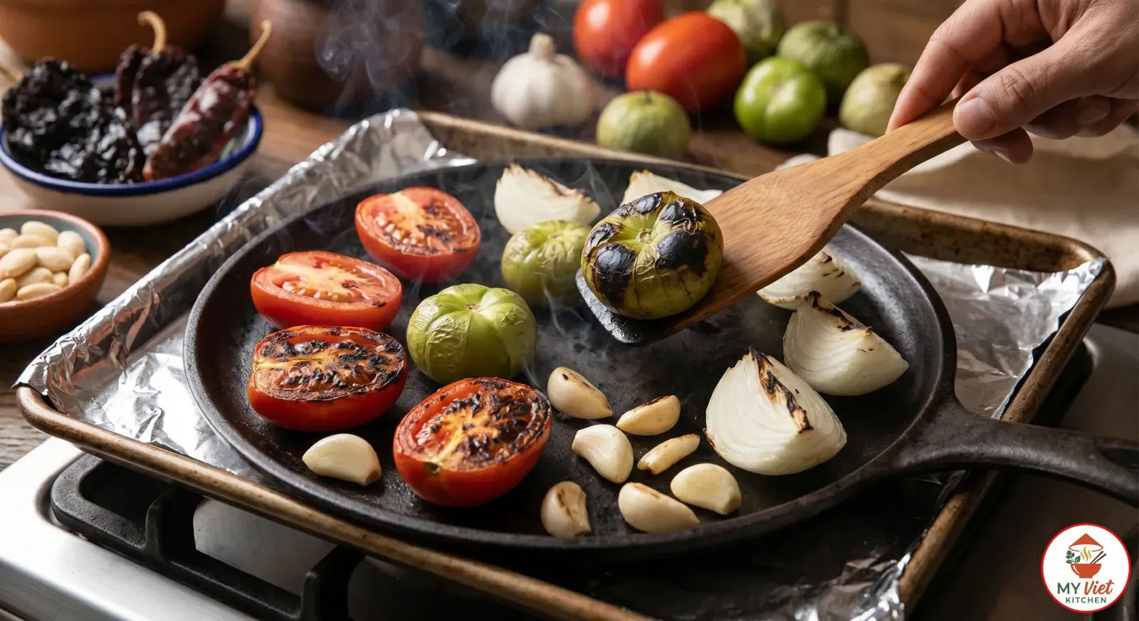 Step 2- Char the Vegetables