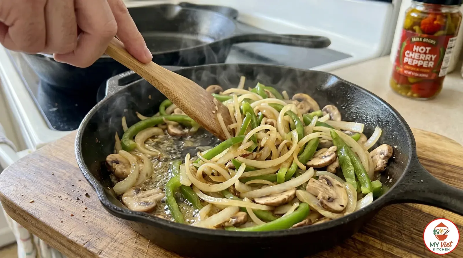 Step 2- Cook the Onions and Peppers
