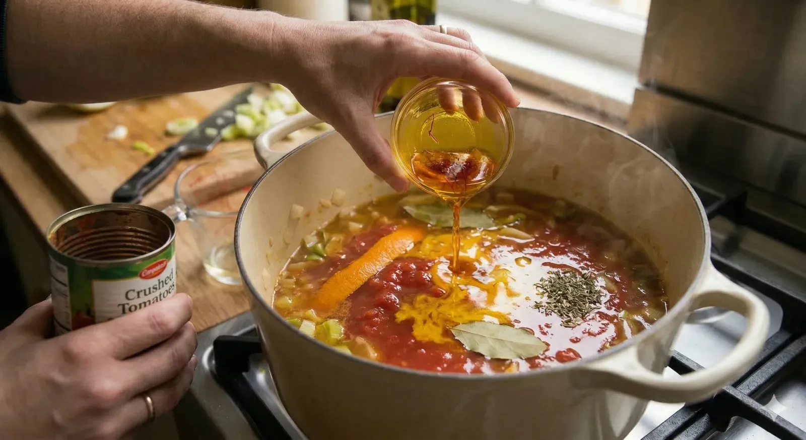 Step 2: Create the Saffron-Tomato Broth