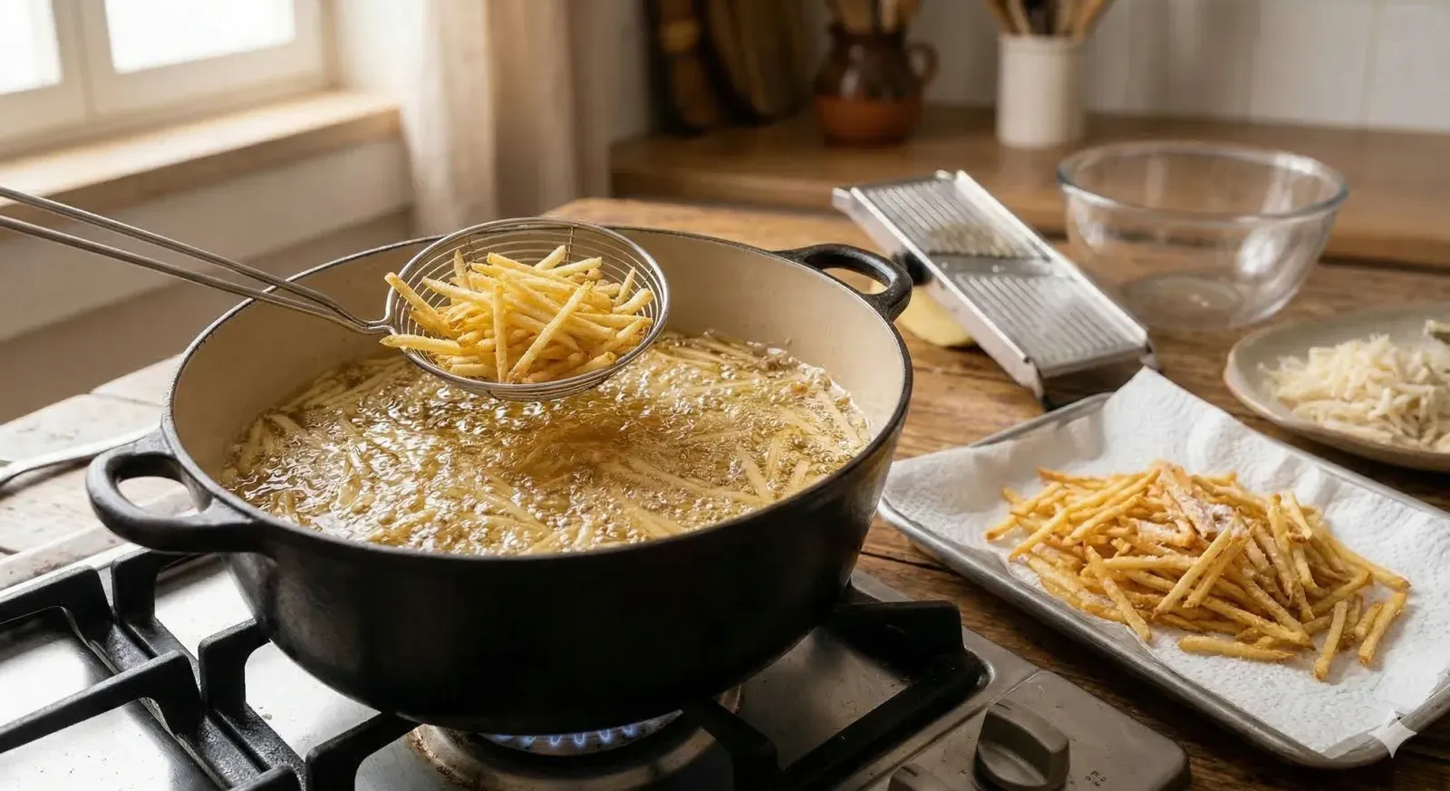Step 2: Fry the Matchstick Potatoes