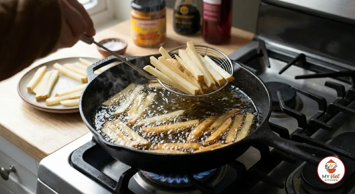 Step 2- Fry the Potatoes
