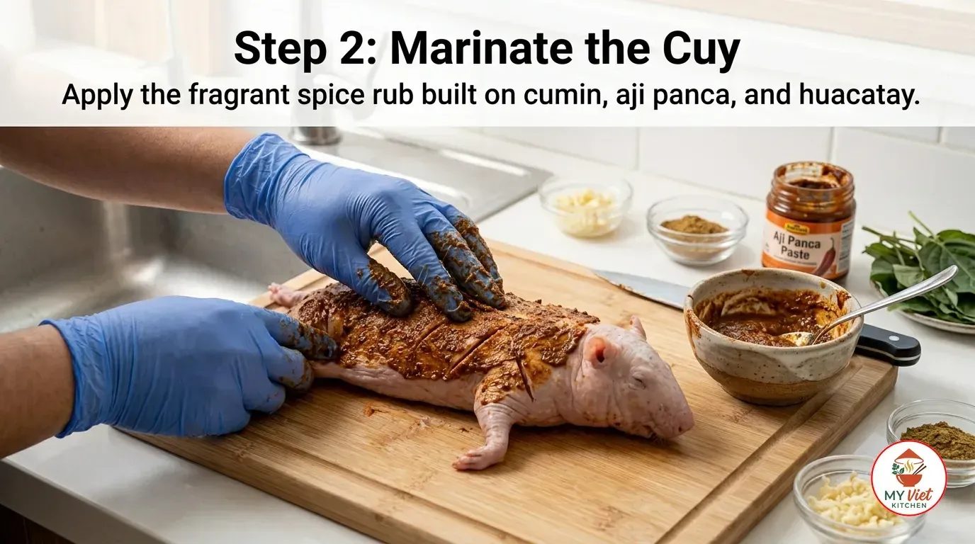 Step 2- Marinate the Cuy