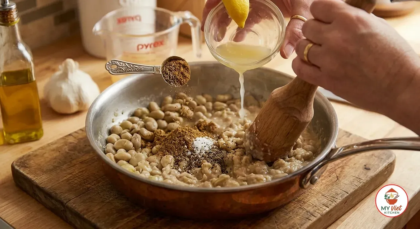 Step 2- Mash and Season the Beans