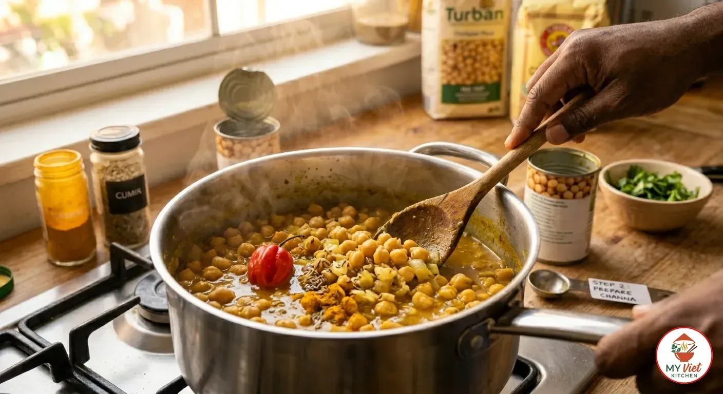 Step 2- Prepare the Curried Channa