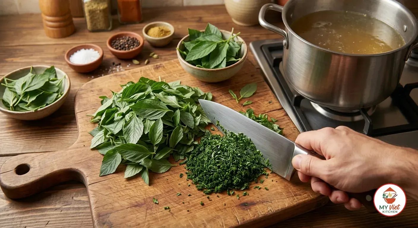 Step 2- Prepare the Mulukhiyah Leaves