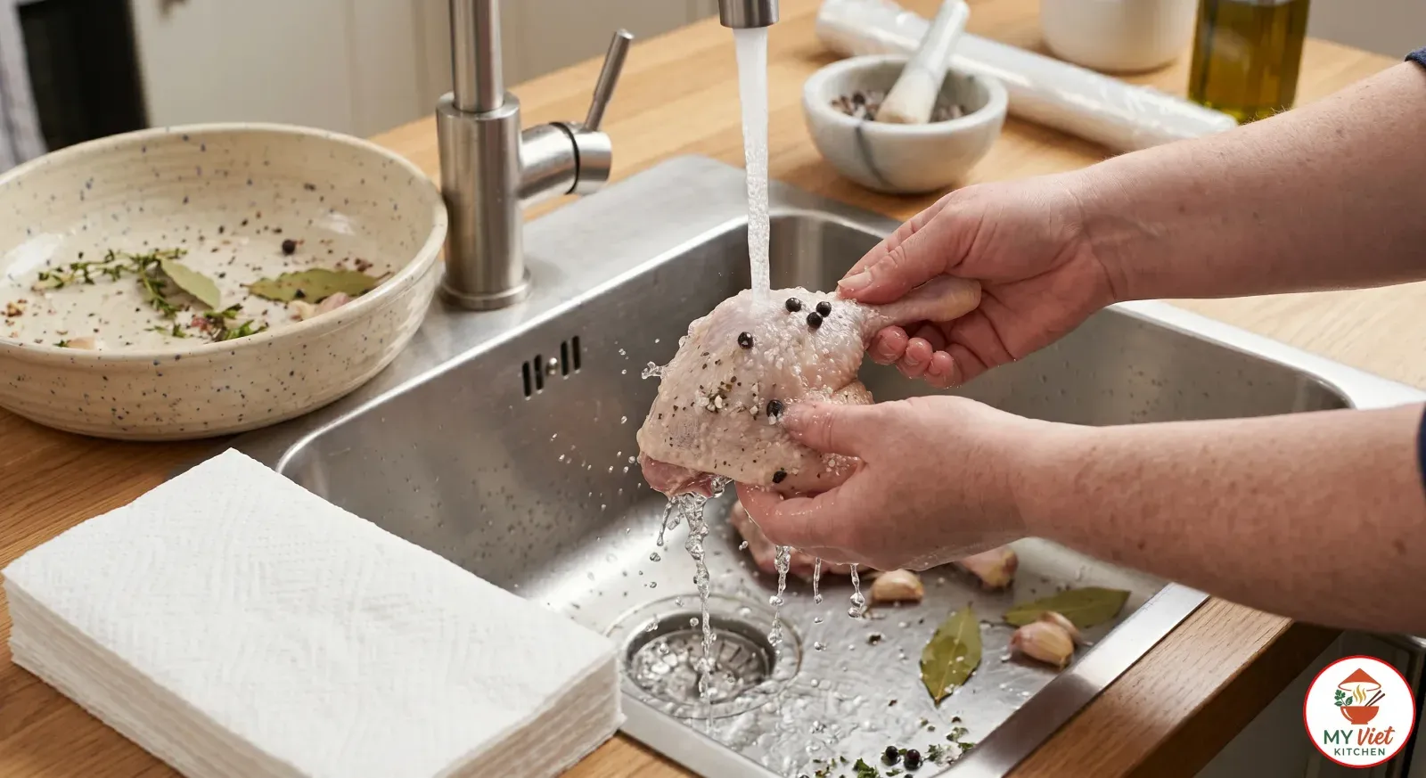 Step 2- Rinse and Dry the Duck