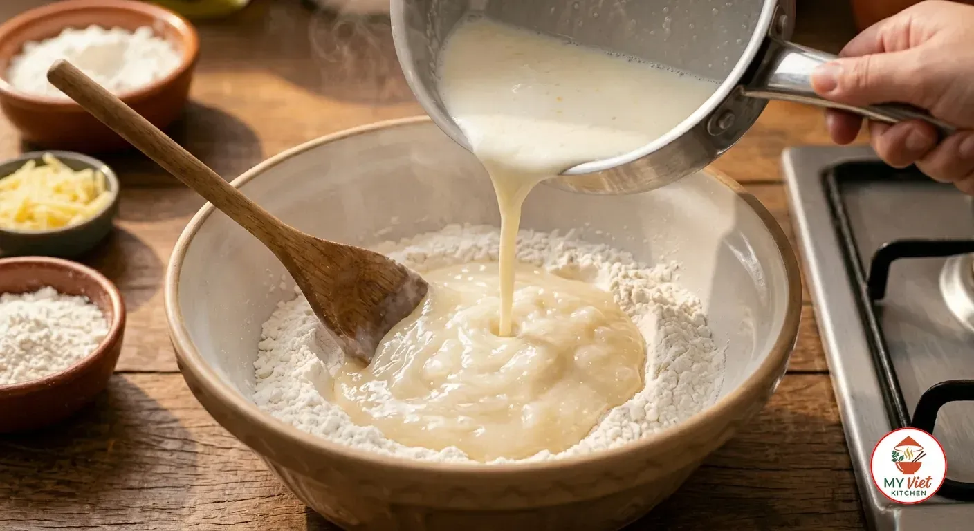 Step 2- Scald the Tapioca Flour