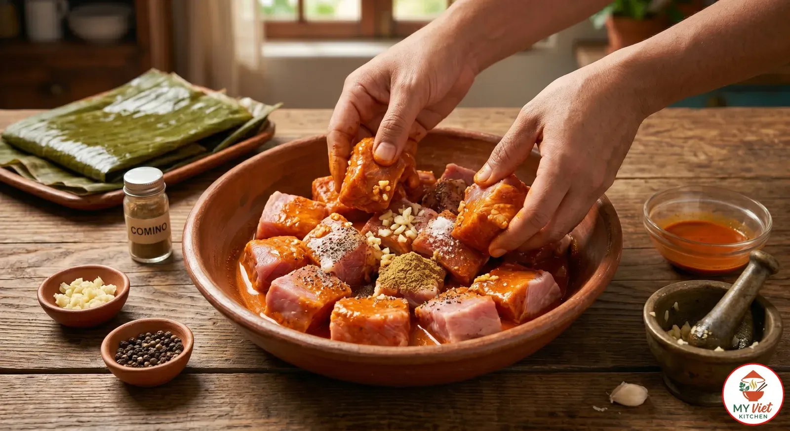Step 2- Season and Marinate the Pork