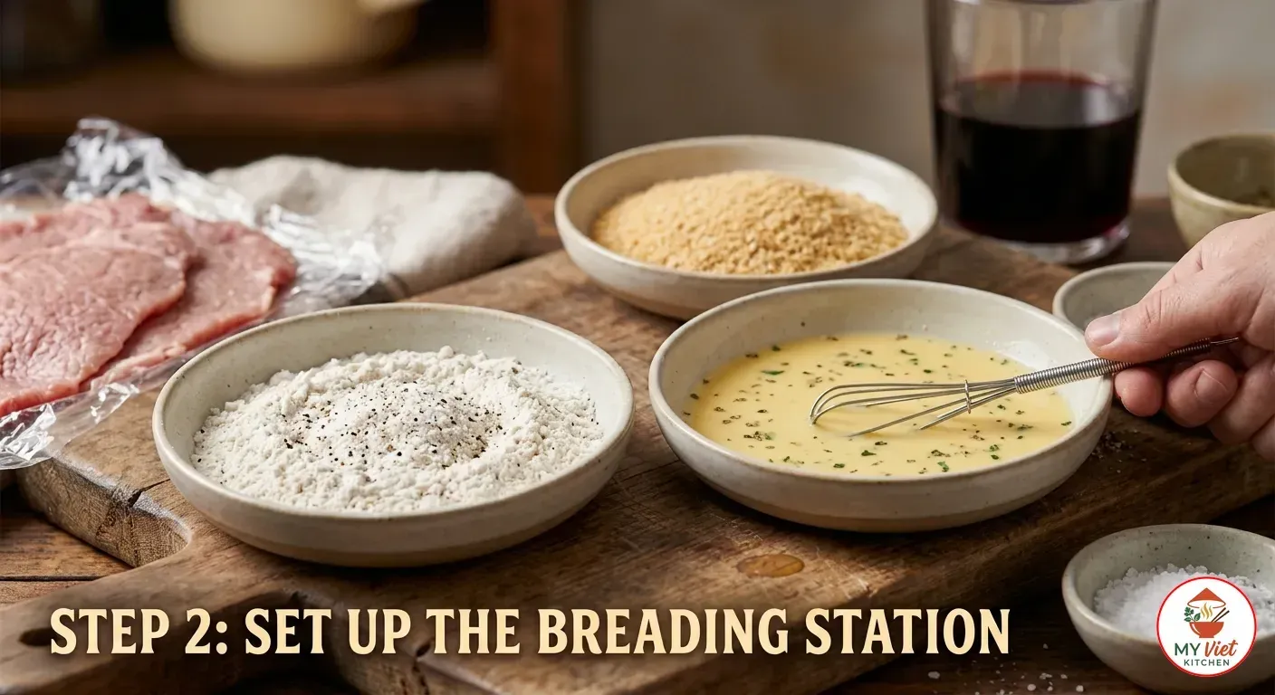 Step 2- Set Up the Breading Station