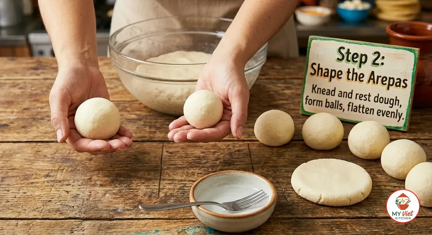 Step 2- Shape the Arepas