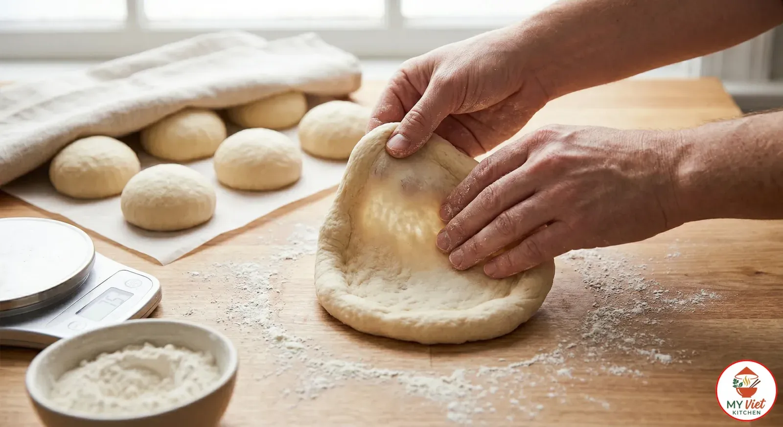 Step 2- Shape the Langos Rounds