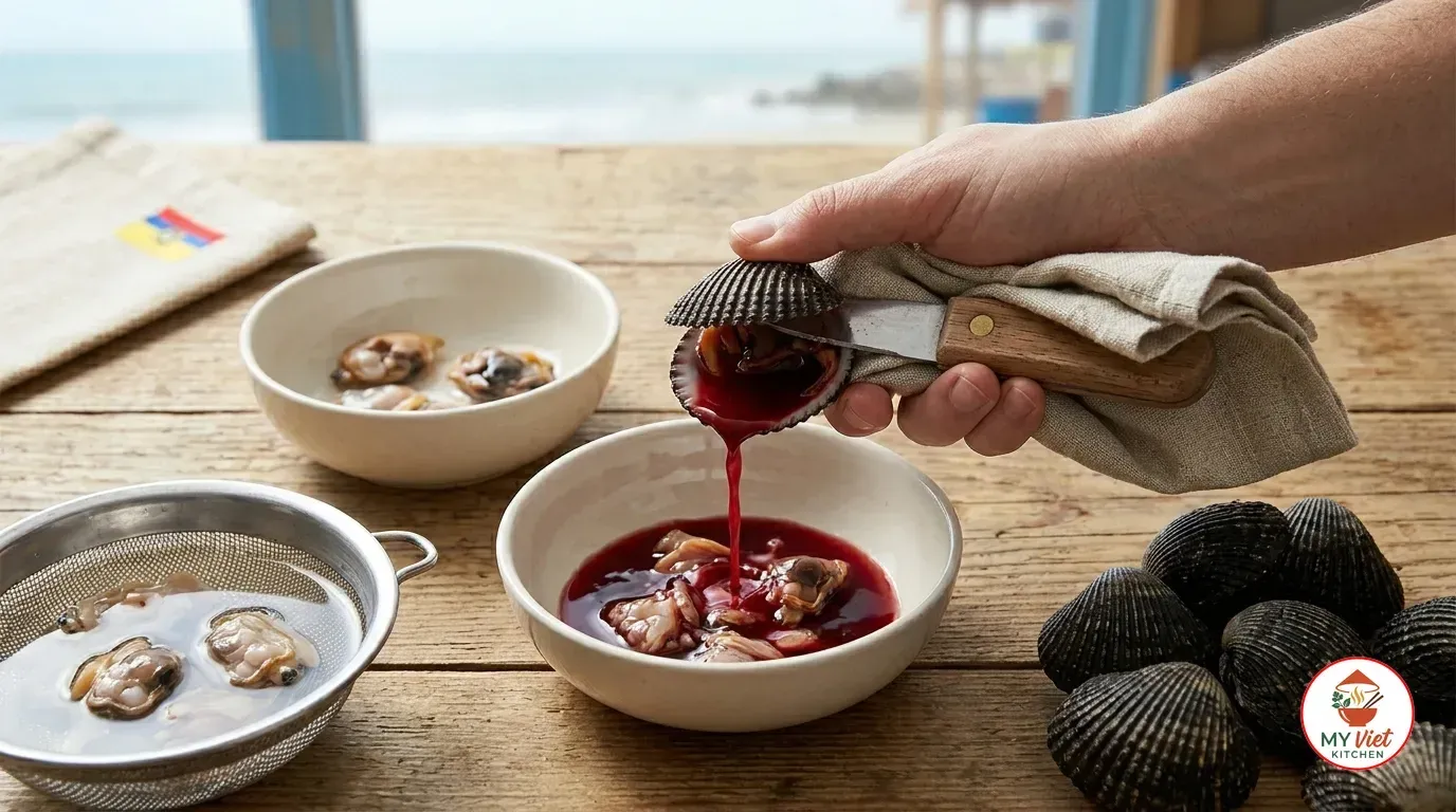 Step 2- Shuck and Clean the Black Clams