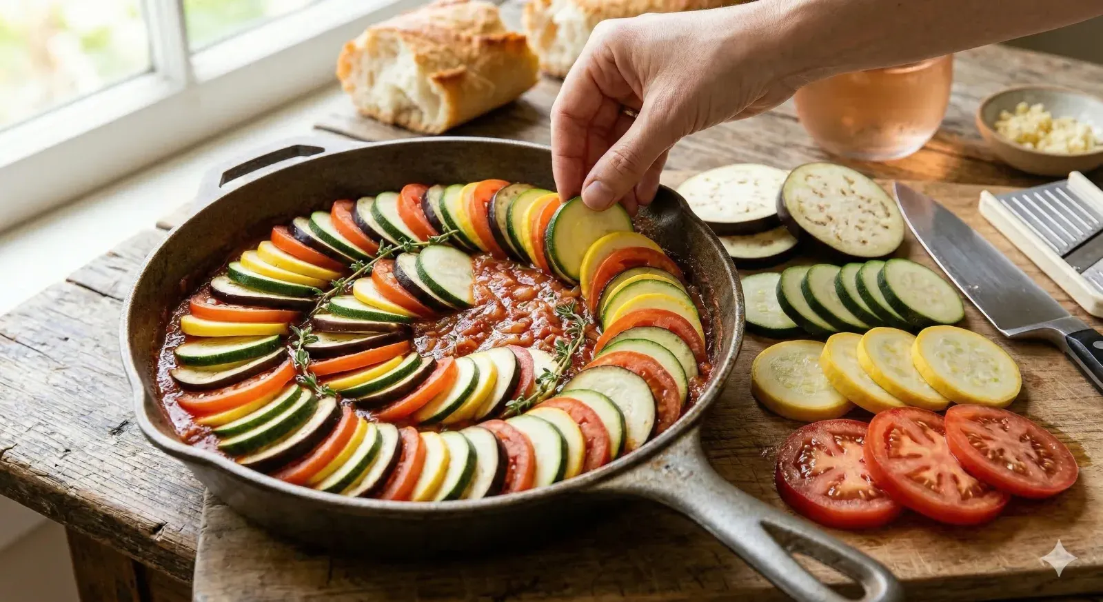Step 2: Slice and Arrange the Vegetables