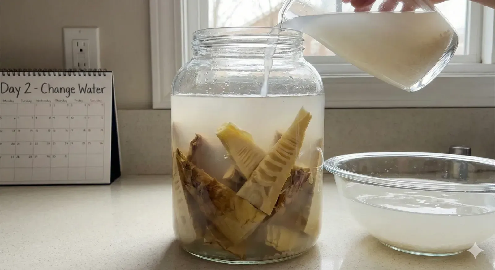 Step 2. Soaking the Bamboo Shoots (4-5 Days)