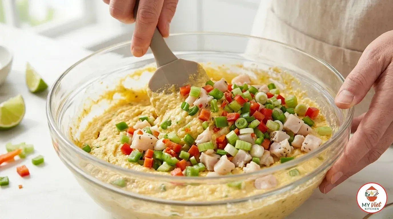 Step 3- Add the Conch and Vegetables