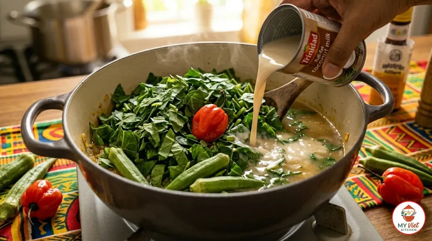 Step 3- Add the Leaves and Liquid