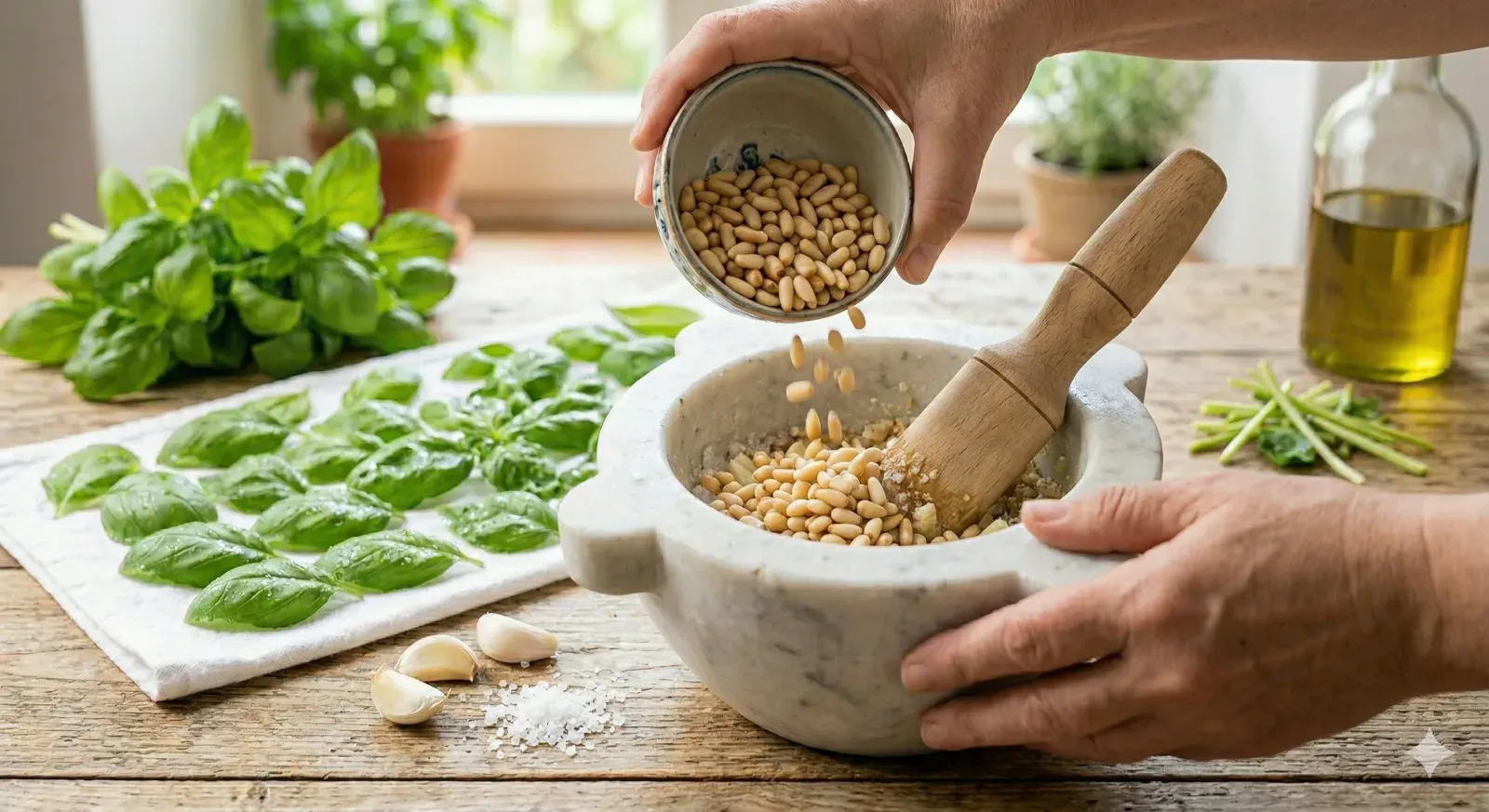 Step 3- Add the Pine Nuts
