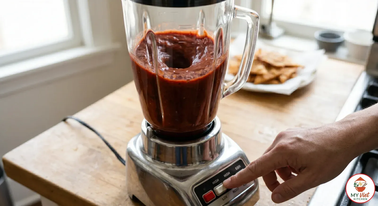 Step 3- Blend the Salsa Roja